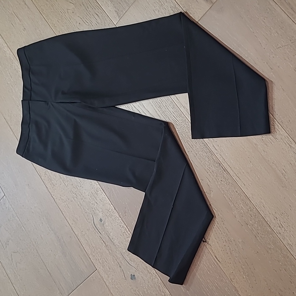 Euc Lafayette 148 New York Pants Women's Sz 2 Black Wool Straight Leg Trouser